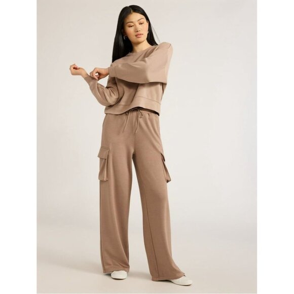 NEW Plus Size Wide Leg Cargo Sweatpants size XXL (20) Women’s Fall Winter Comfy - Picture 8 of 8